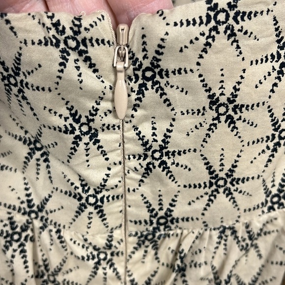 Levi’s Womens Sundress XL Cream Black Slip Straps Star Pattern Back Zip Summer - Picture 8 of 12